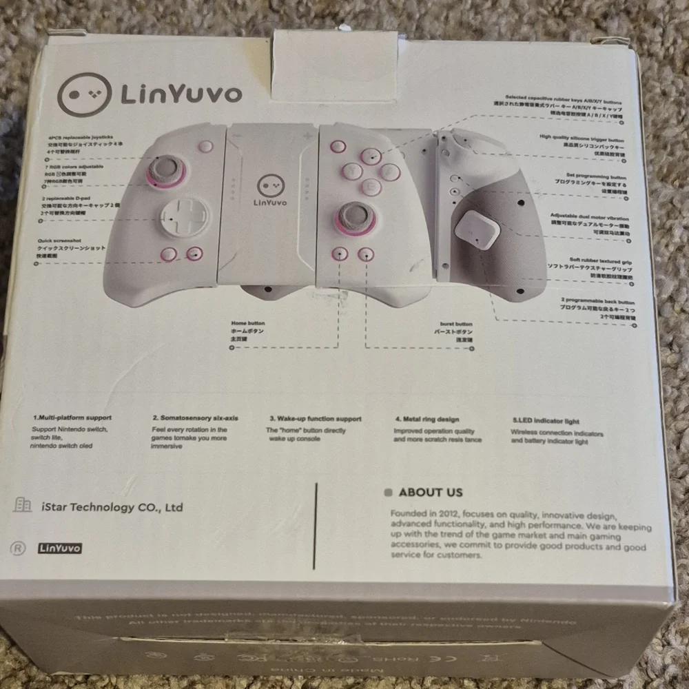 NIB LinYuvo Nintendo Switch KS33 (METAL Rocker)2 Replaceable D-Pad Controllers